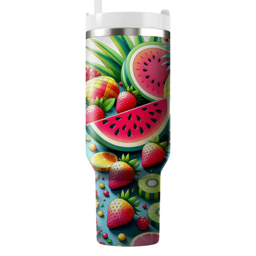 Whimsical Summer Fruit  Tumbler Cups