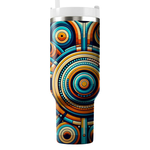 Dynamic Circular Pattern  Tumblers With Lids