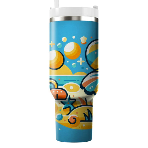 Sunny Day At The Beach  Personalized Tumblers