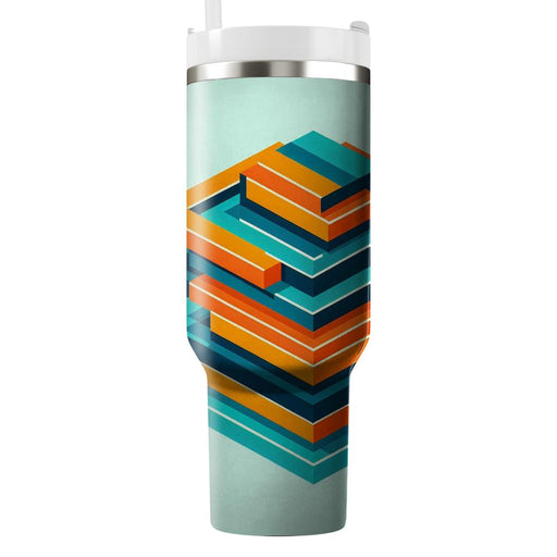 Bold Geometric Layering  Custom Tumblers