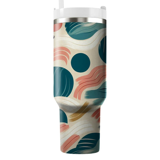 Artistic Brush Stroke Pattern  Tumblers With Lids