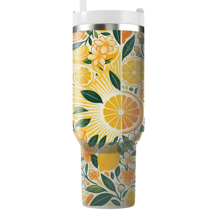 Sunny Citrus Blooms  Custom Tumblers