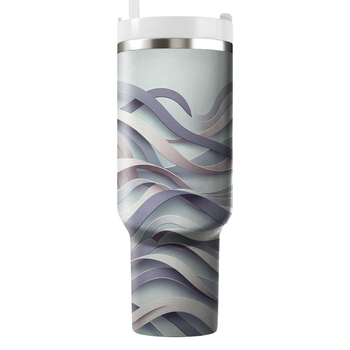 Twisting Ribbon Design  Tumblers With Lids