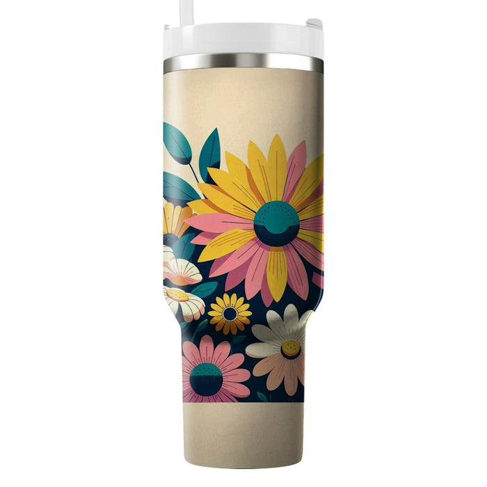 Sunny Floral Burst  Decorative Tumblers