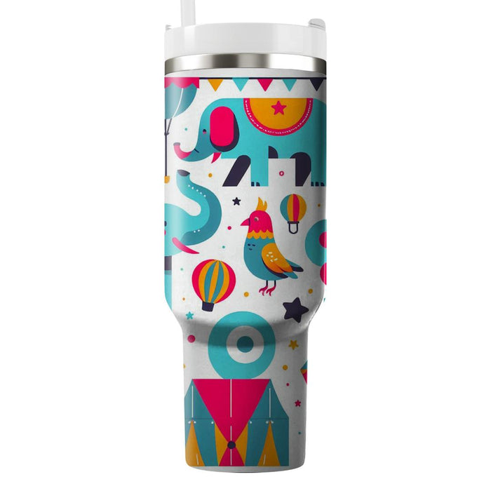 Whimsical Circus Animals  Insulated Tumblers