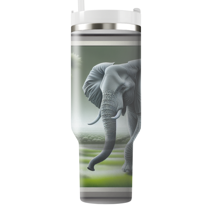 Majestic Elephant Serenade  Tumblers With Lids