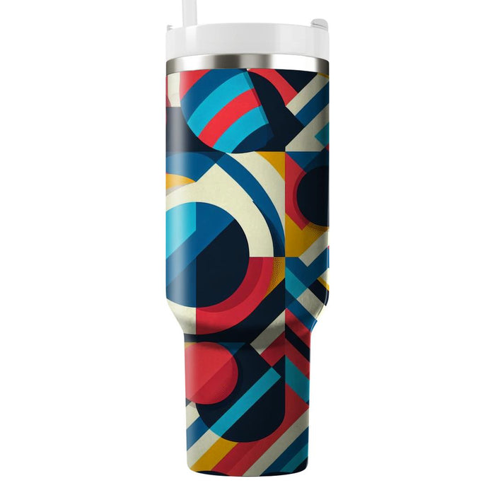 Bold Circle And Stripe  Insulated Tumblers