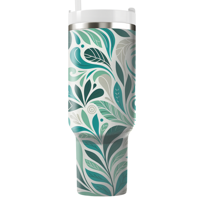 Whimsical Leafy Swirls  Unique Tumblers