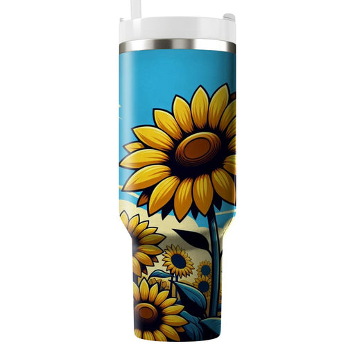 Vibrant Sunflower Dream  Unique Tumblers