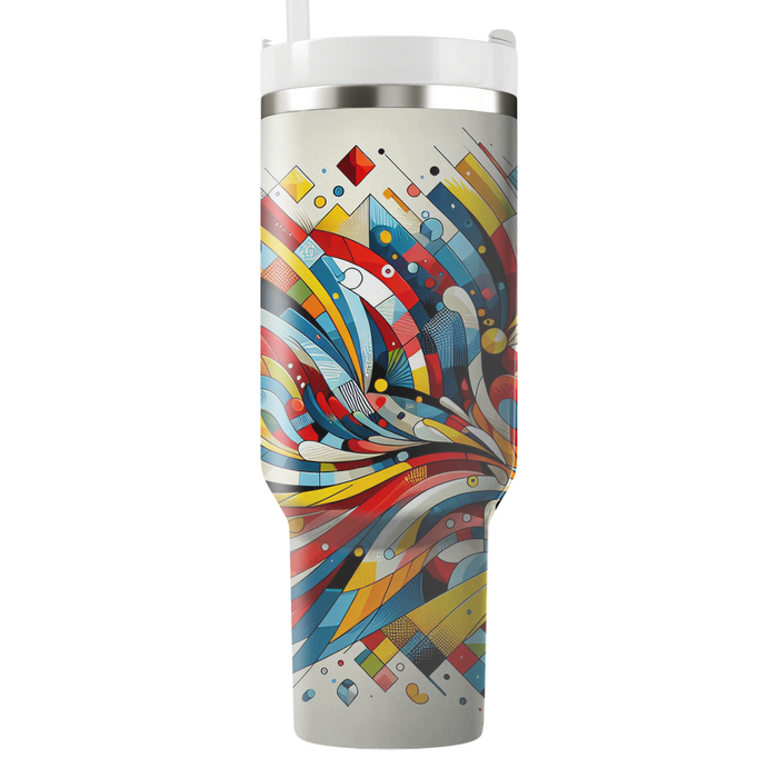 Vibrant Mosaic  Tumblers With Lids