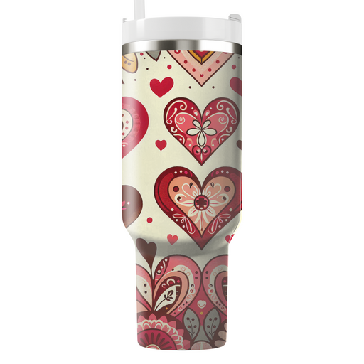 Groovy Heart Patterns Unique Tumblers