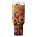 Vibrant Flower Carnival  Tumbler Cups