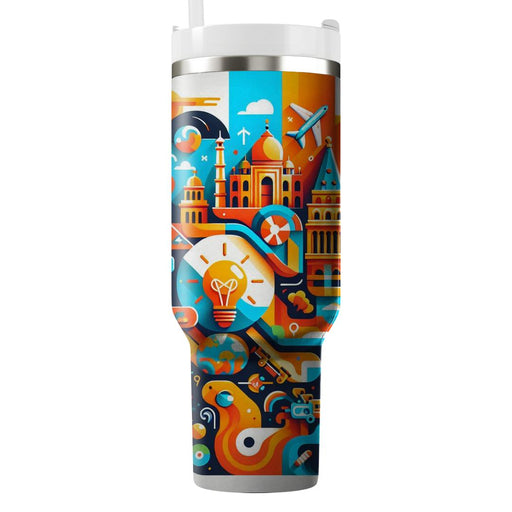 Vibrant Escapade - A Travel Festival  Personalized Tumblers