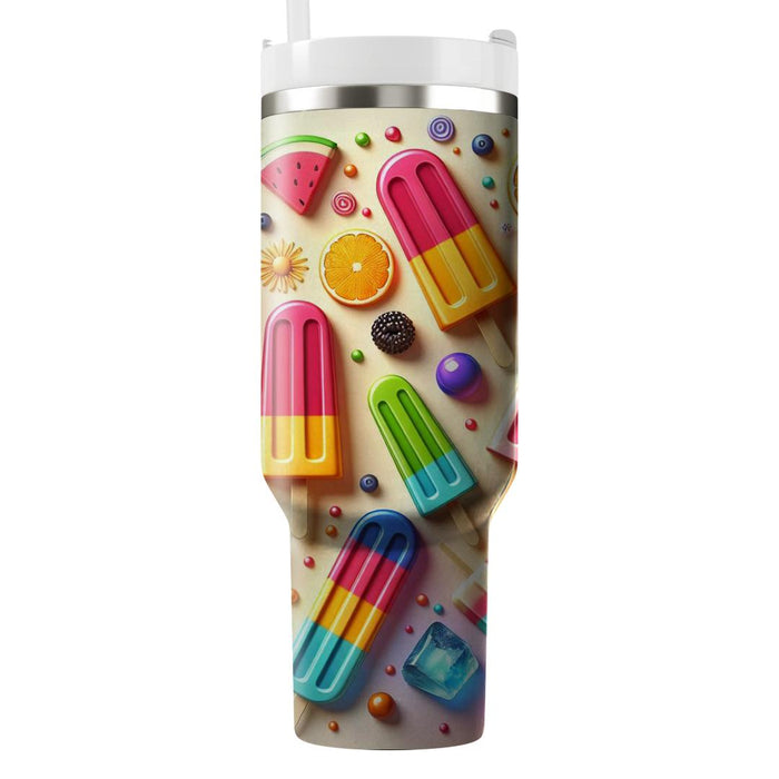 Bright Summertime Popsicles  Tumbler Cups