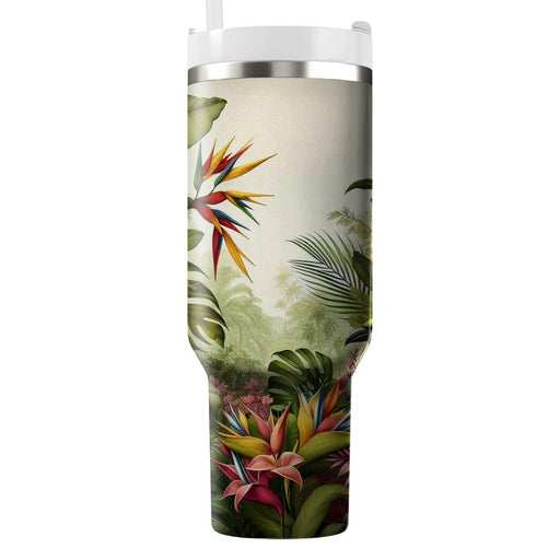 Vibrant Jungle Birds  Custom Tumblers