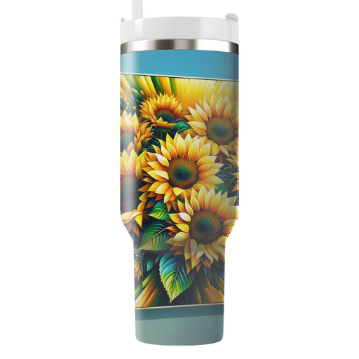 Summer Sunflower Delight  Personalized Tumblers