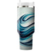 Sleek Wave Lines  Personalized Tumblers