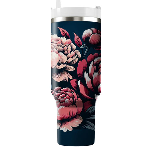 Bold Peony Blossom  Unique Tumblers