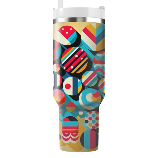 Bold Retro Circles  Tumbler Cups