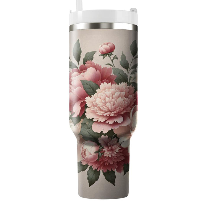 Vintage Peony Dreams  Unique Tumblers