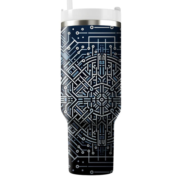 Futuristic Circuitry Lines  Insulated Tumblers