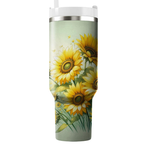 Bright Sunflower Delight  Unique Tumblers