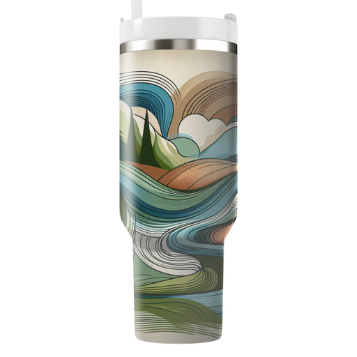 Abstract Nature - Earth Day Harmony  Custom Tumblers