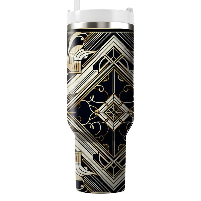 Art Deco Diamond Symphony  Personalized Tumblers