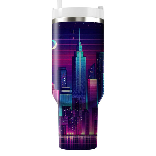 Synth Cityscape  Tumbler Cups