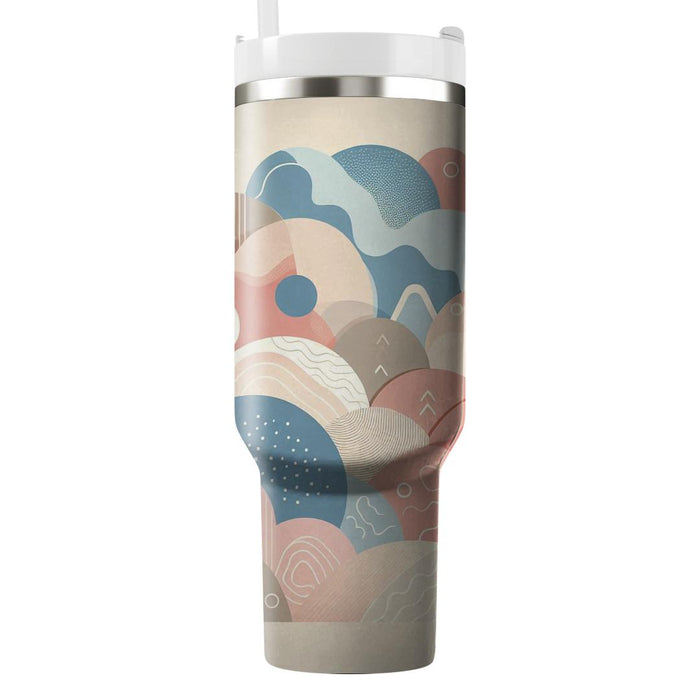 Soft Abstract Shapes  Travel Tumblers