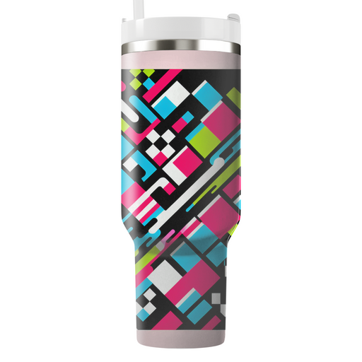 Funky Checkerboard Travel Tumblers