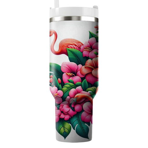 Tropical Flamingo Paradise  Tumbler Cups