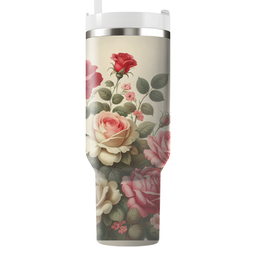 Vintage Rose Charm  Unique Tumblers