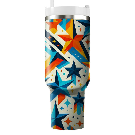 Vibrant Geometric Stars  Tumbler Cups