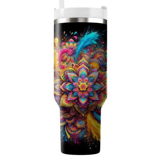 Unity Through Color - A Holi Festival  Tumblers With Lids