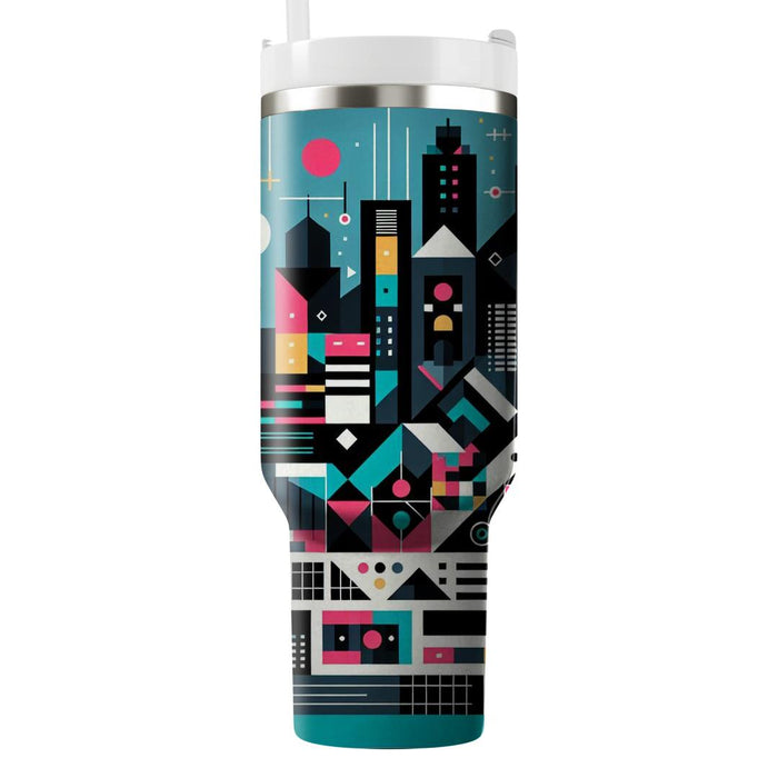 Geometric City Skyline  Unique Tumblers