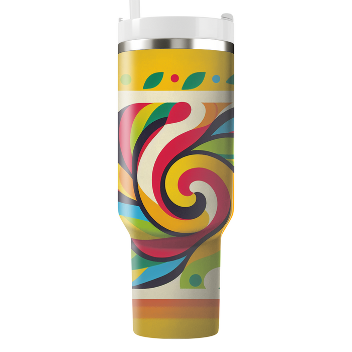 Colorful Spiral Pattern Tumbler Cups