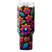 Bright Neon Floral  Unique Tumblers