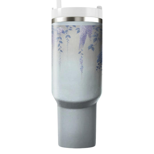 Floral Cascade Serenity  Tumblers With Lids