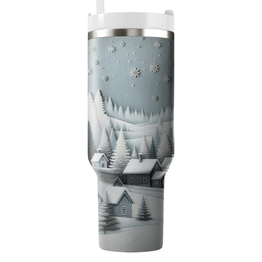 Winter Nordic Retreat  Travel Tumblers