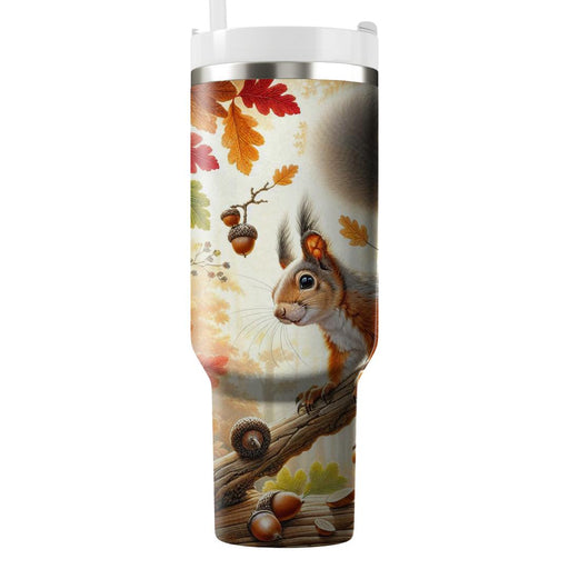 Whimsical Squirrel Play  Tumbler Cups