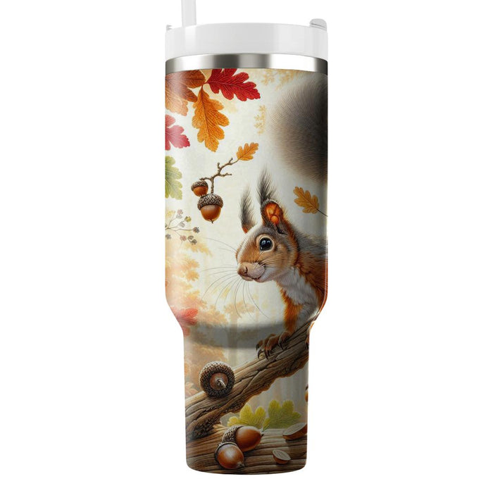 Whimsical Squirrel Play  Tumbler Cups