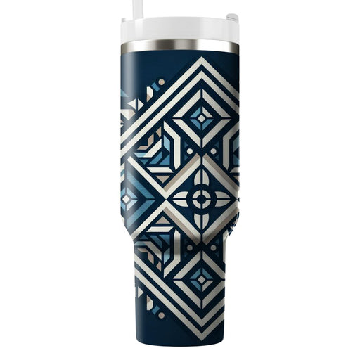 Symmetrical Diamond Flora  Tumblers With Lids