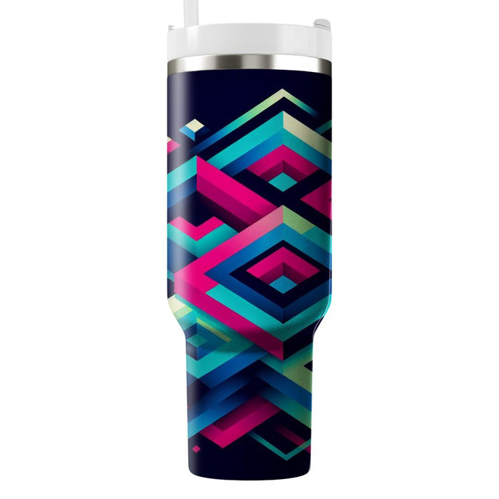 Futuristic Neon Shapes  Custom Tumblers