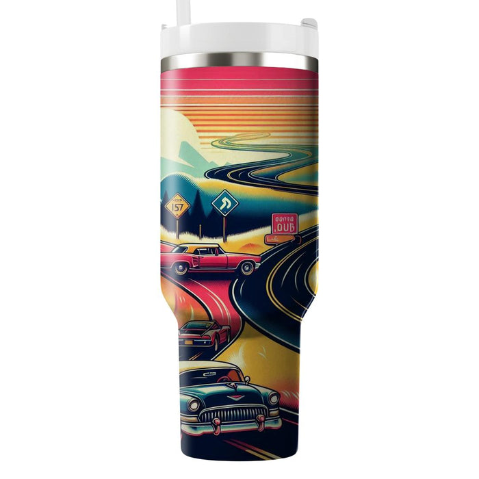 Vintage Retro Road Trip  Travel Tumblers