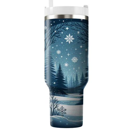 Winter Frosty Forest Adventure  Unique Tumblers