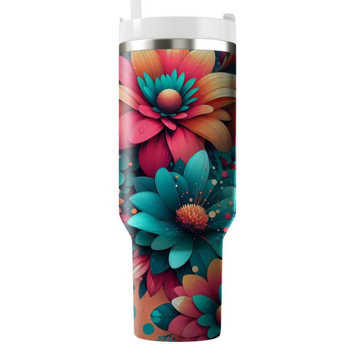 Radical Floral Splash  Insulated Tumblers