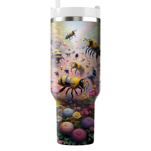 Whimsical Bee Garden  Travel Tumblers