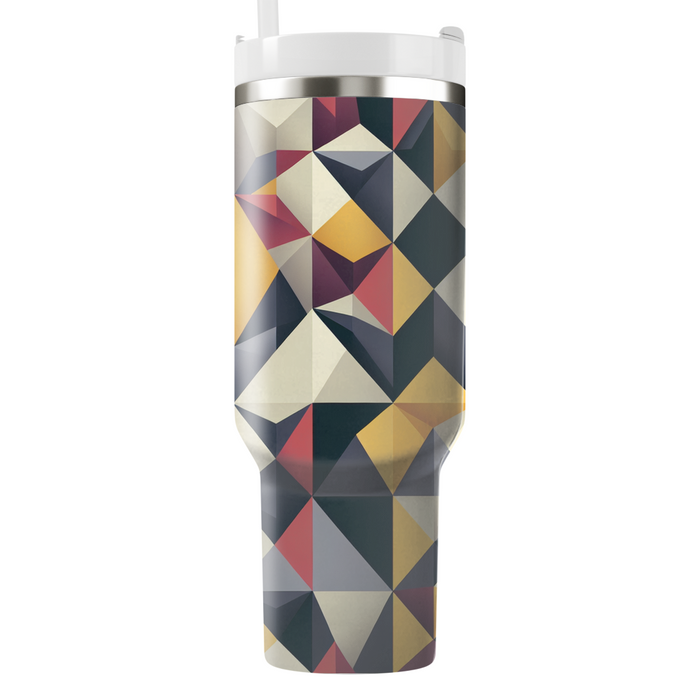 Asymmetrical Triangle Collage  Insulated Tumblers