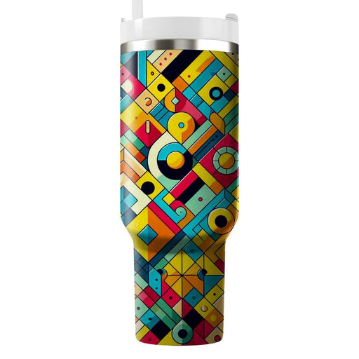 Cheerful Geometric Shapes  Unique Tumblers